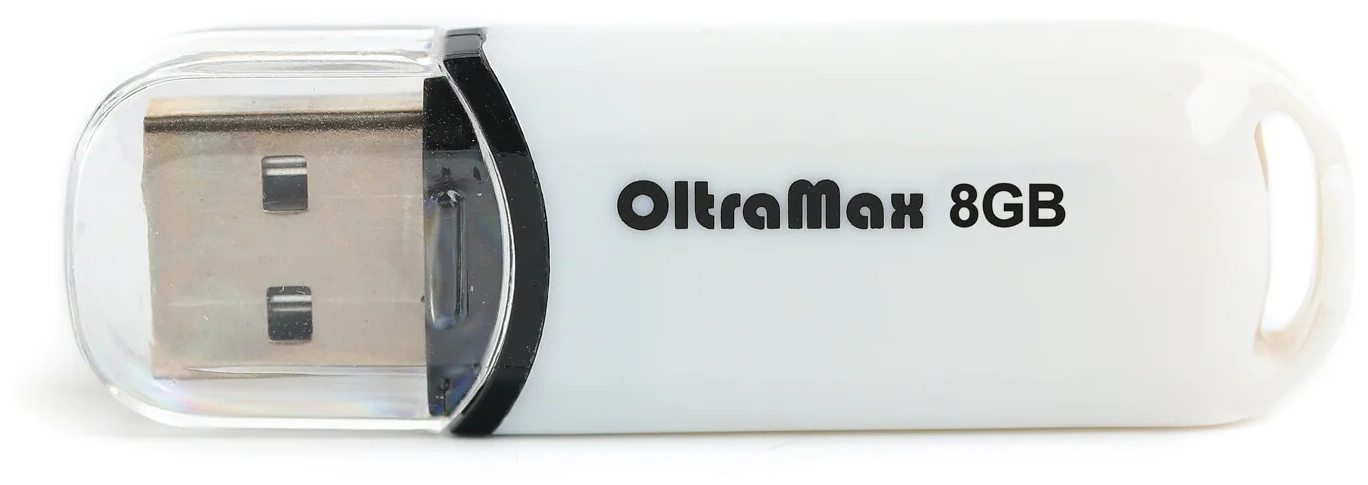 Флешка OltraMax 230 8 ГБ, white