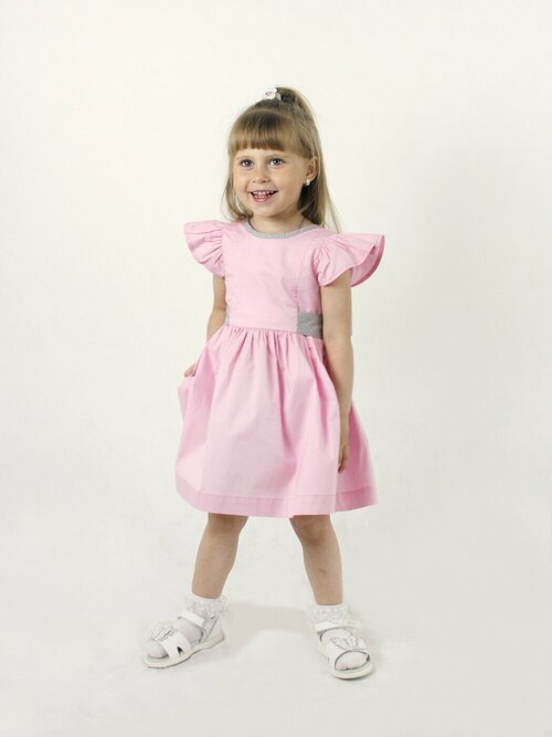 Платье ДАРИМИР, хлопок, нарядное, размер 98, розовый