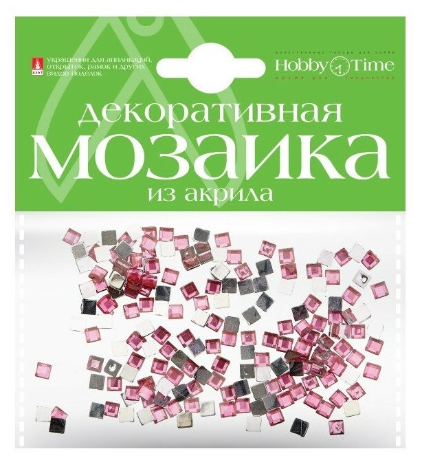 Мозаика декоративная из акрила 4Х4 ММ200 ШТ розовый