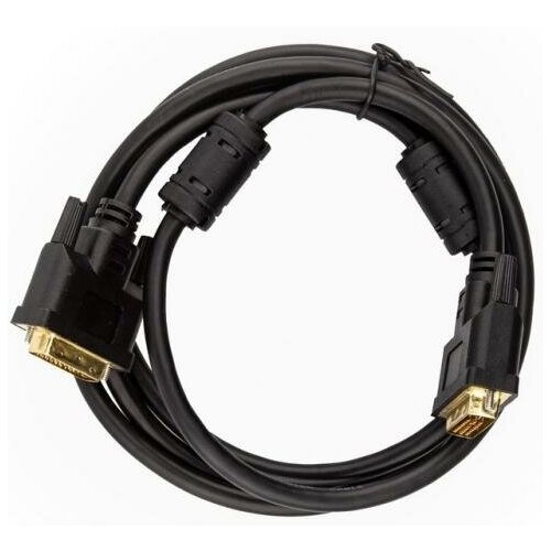 Кабель DVI-D to DVI-D (25M -25M) 2 фильтра, CU, 1,8м, TV-COM DCG150V-1.8M кабель vcom hdmi to dvi d 19m 25m 2м tv com 2 фильтра [lcg135f 2m]