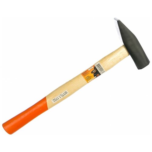 фото Молоток слесарный вихрь, квадратный боёк, деревянная ручка
