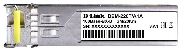 WDM SFP-трансивер с 1 портом 100Base-BX-D D-Link DEM-220T