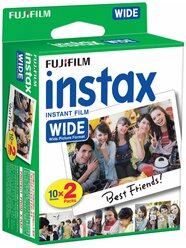 Картридж для моментальной фотографии Fujifilm Instax Wide, 20 шт., белый