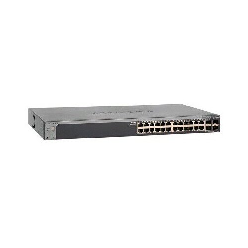 Коммутатор NETGEAR GS728TXS-100NES Managed Smart-switch with 24GE+4SFP+(10G) ports with static routing and IPv6, stackable