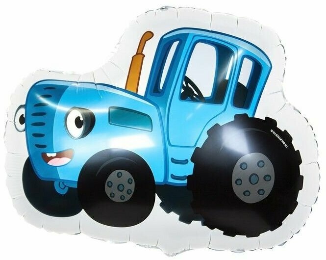 Шар фольгированный 26" фигура " Синий трактор", 1 шт в упак.