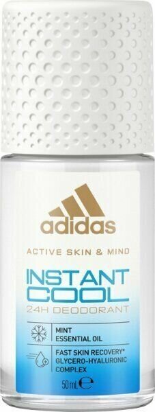 Дезодорант шариковый 24H Adidas Instant Cool Roll-on 50 мл (Из Финляндии)