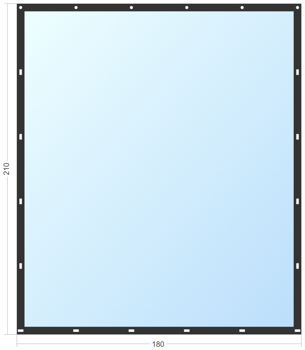 Мягкое окно Софтокна 180х210 см, Прозрачная пленка 0,7мм, Скоба-ремешок, Черная окантовка, Комплект для установки - фотография № 3