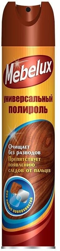 Mebelux Полироль ддя мебели, для любых поверхностей 300 мл, 3 шт.