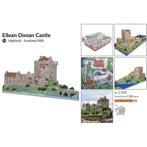 Сборная модель из керамики Aedes Ars (Испания), замок Eilean Donan, 900х340х230, 5500 деталей, сложность 8/10