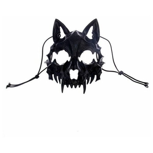 фото Карнавальная маска "череп собаки", цвет чёрный сима-ленд