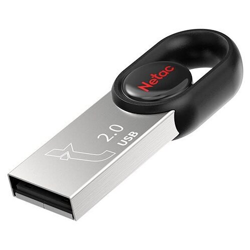 Флеш Диск Netac 16Gb UM2 NT03UM2N-016G-20BK USB2.0 серебристый/черный