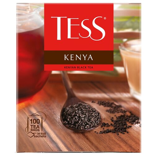 Чай TESS KENYA черный, пакетированный, 100 пак/уп