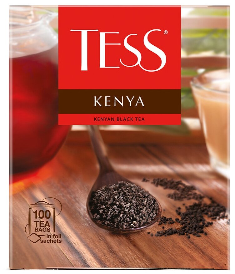 Чай черный Tess Kenya в пакетиках, 100 пак.