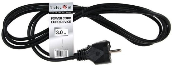 Кабель Telecom CEE 7/7 (Schuko) - IEC С13 (TE021-CU0.75), 3 м, черный - фото №2