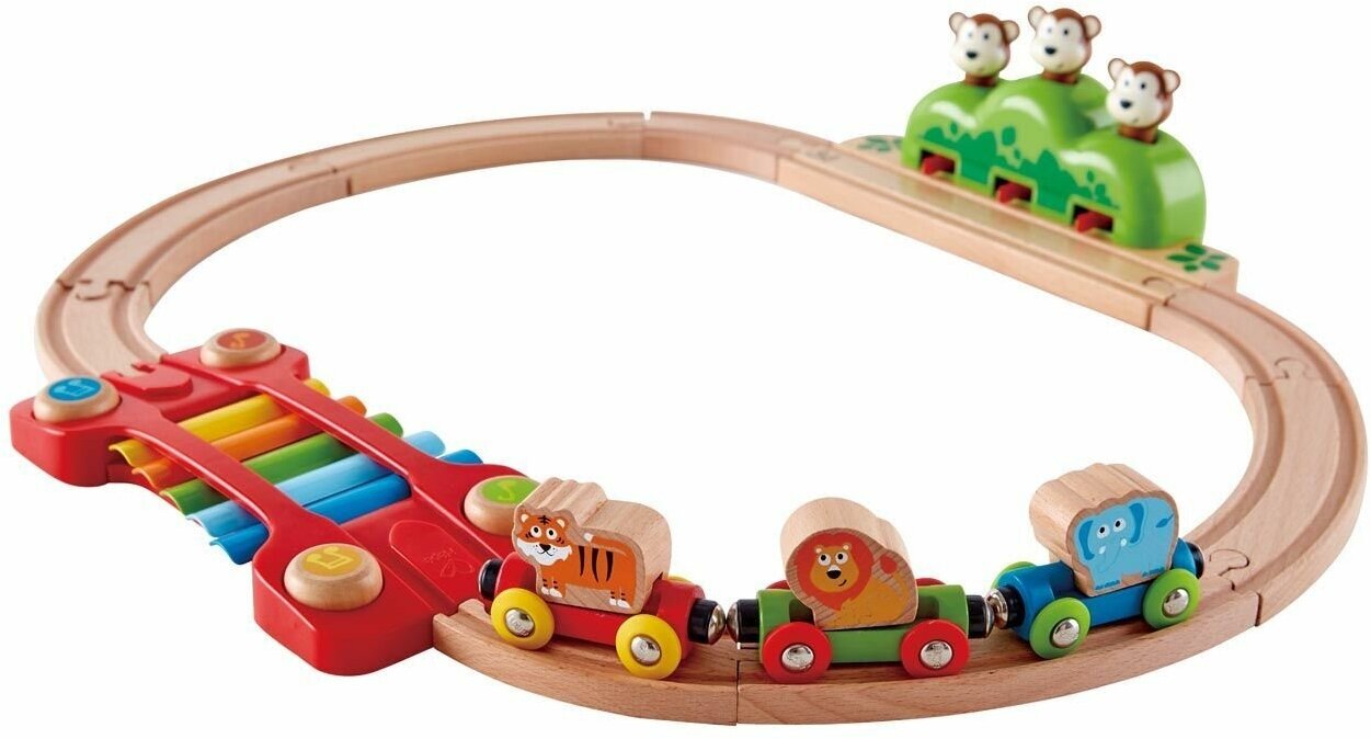 Железная дорога HAPE деревянная для детей Музыкальная E3825_HP