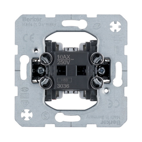3036, Berker, Одноклавишный проходной выключатель Berker.