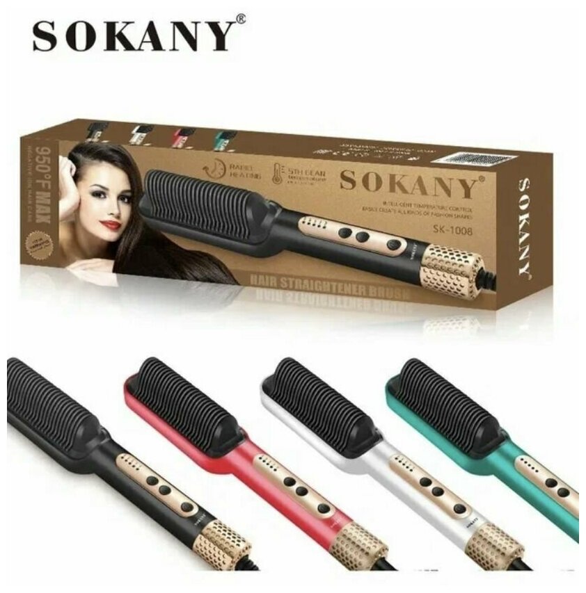 Выпрямитель-расческа для укладки волос SOKANY SK-1008 - фотография № 5