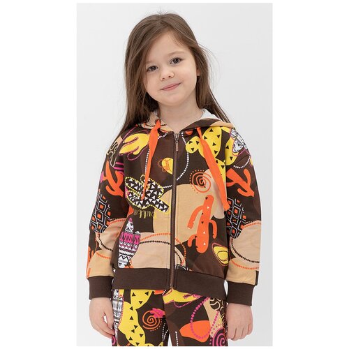 фото Толстовка button blue размер 122, коричневый