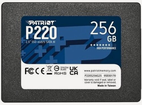 Изображение товара SSD диск Patriot Memory Patriot P220 2.5" 256Гб SATA (P220S256G25)