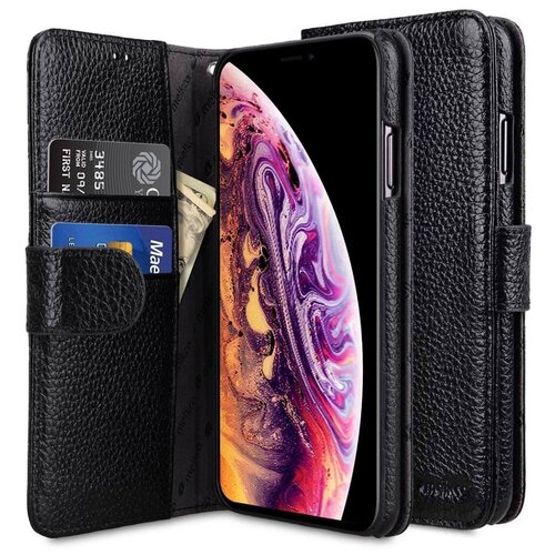 фото Кожаный чехол книжка melkco для apple iphone 11 pro max - wallet book type - черный