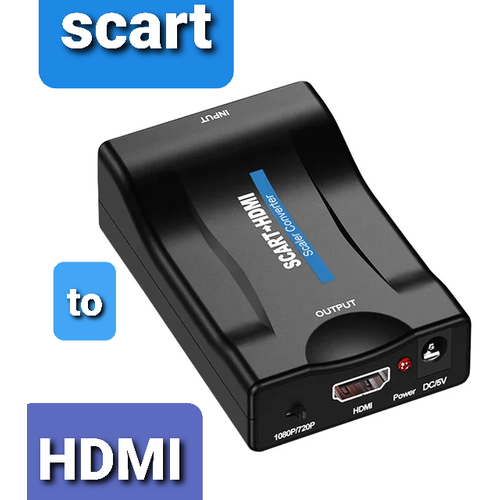 Преобразователь SCART в HDMI hdmi to scart converter hdmi input scart output composite video hd stereo o adapter 720p 1080p for hdtv dvd ntsc pal to hd
