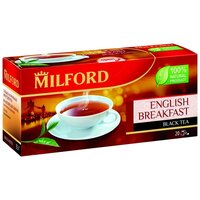 Чай черный Milford English breakfast в пакетиках, 20 пак.