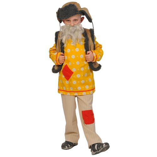 Костюм КАРНАВАЛОФФ, размер 116-122, коричневый/желтый костюм карнавалофф размер 116 122 зеленый оранжевый