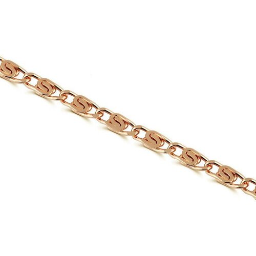 Цепь, плетение «Улитка» из красного золота 45 размер, 40542