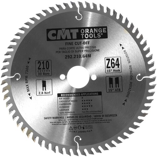 Пильный диск CMT 292.210.64M 210х30 мм
