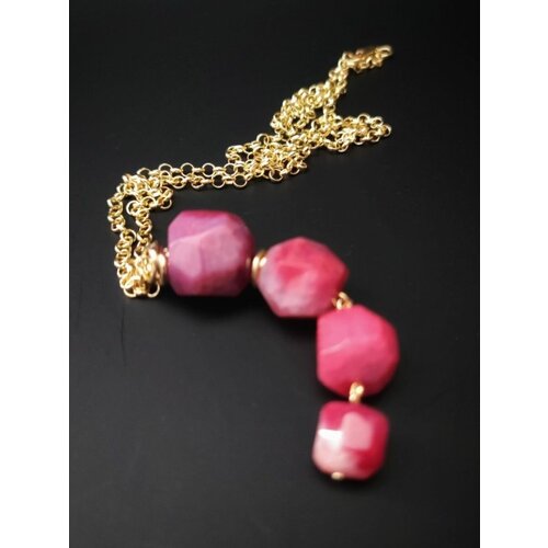 фото Подвеска сотуар колье 43+7 см агат тонировка myartofstones