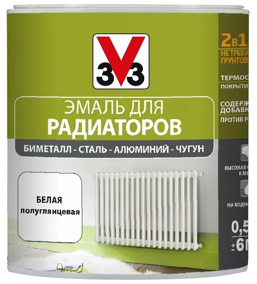 Эмаль для радиаторов RENOVATION 3V3 0.5 л