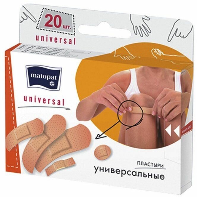 Пластыри ?matopat? universal 19x76 мм по 10 шт. TZMO S.A. - фото №6