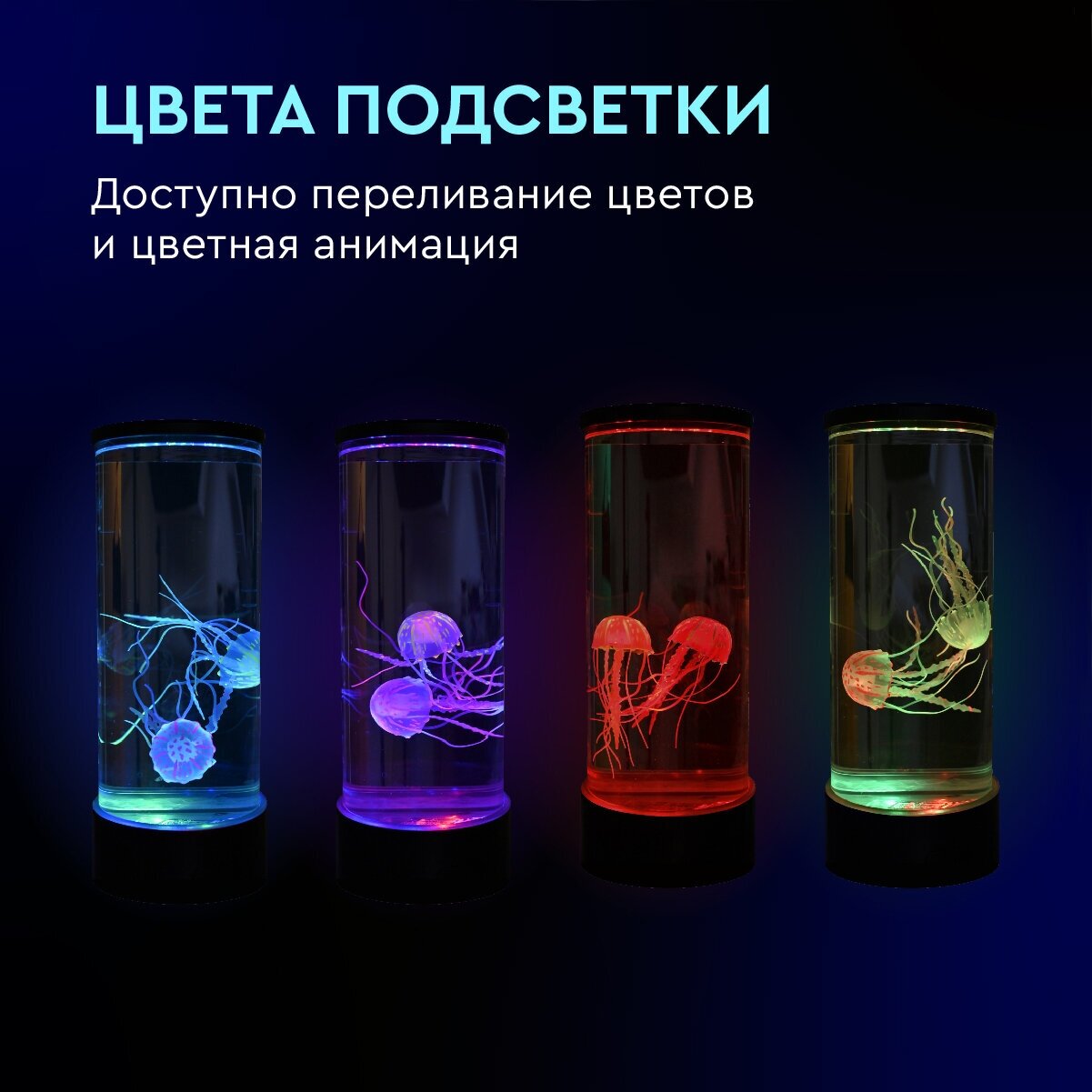 Ночник детский в розетку USB Медуза, ночник-светодиодный lamel meduza - фотография № 2