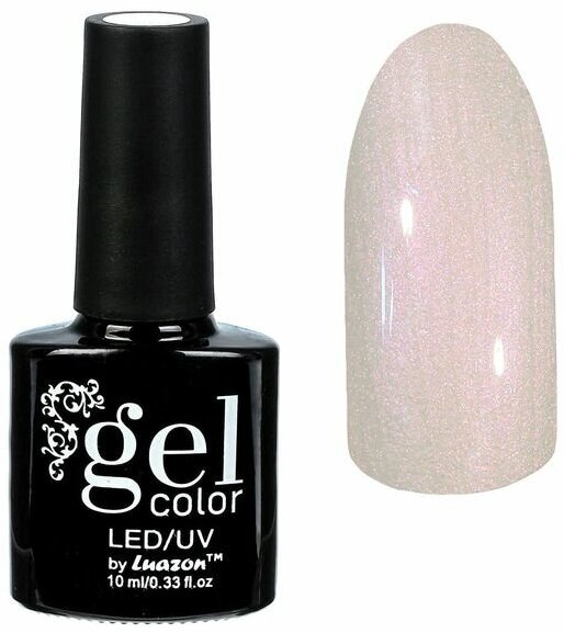 Гель-лак для ногтей трёхфазный LED/UV, 10мл, цвет 001 бело-розовый жемчужный
