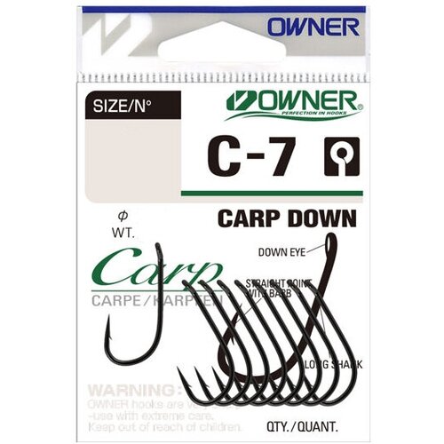 Крючок Owner 53267 C-7 Carp Down № 2 крючок owner 53267 c 7 carp down 2