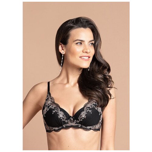 фото Бюстгальтер laete, размер 75b, черно-золотой