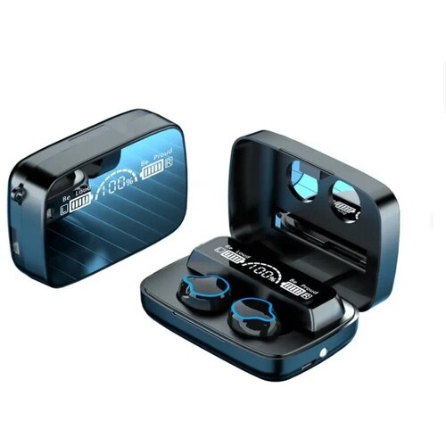 Наушники игровые беспроводные M9 с подсветкой Hi-Fi звук с шумоподавлением кейс с зеркалом повербанк 2000 мАч Bluetooth v51 180 часов работы 98000₽