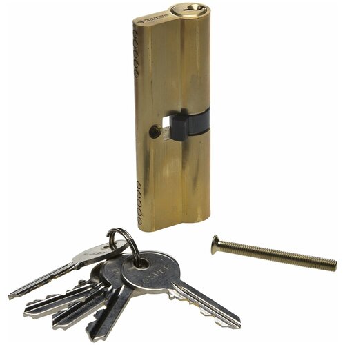 Цилиндровый механизм Зубр мастер тип ключ-ключ, цвет латунь, 5-PIN, 80мм 52101-80-1 15054718