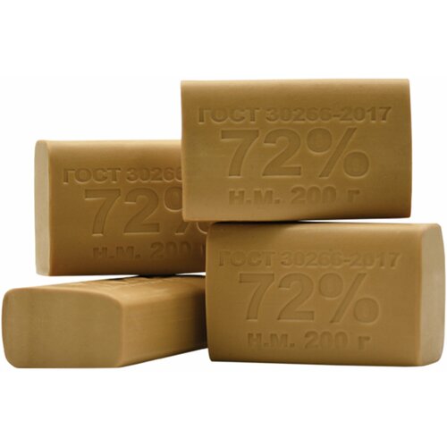 Мыло хозяйственное 72%, 200 г, ММЗ, без упаковки, штрихкод транспортной упаковки 70614 -12 шт.