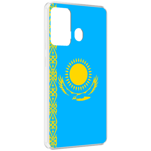 Чехол MyPads флаг Казахстана-1 для ITEL A27 / ITEL P17 задняя-панель-накладка-бампер