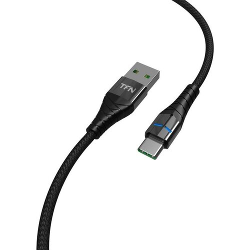 Кабель TFN USB A - USB Type-C 1 метр (TFN-CKNUSBCUSB1MBK) кабель type c tfn knight 1 0м 5а цвет черный tfn tfn cknusbcusb1mbk