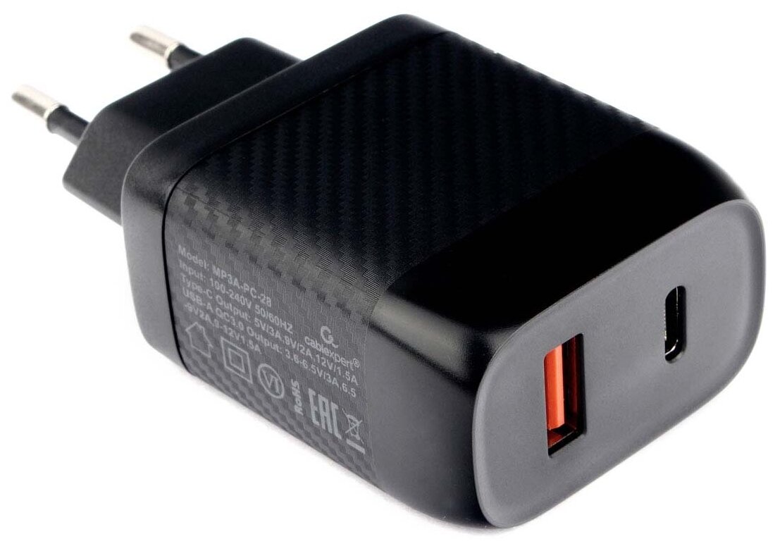 Адаптер питания MP3A-PC-28 USB TypeA + TypeC 18W 3.1А