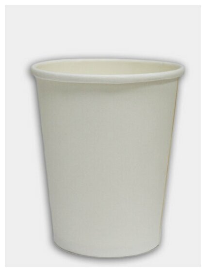 Одноразовые бумажные стаканчики 250 мл, 50 шт для кофе и чая, для горячих и холодных напитков, цвет белый - фотография № 5