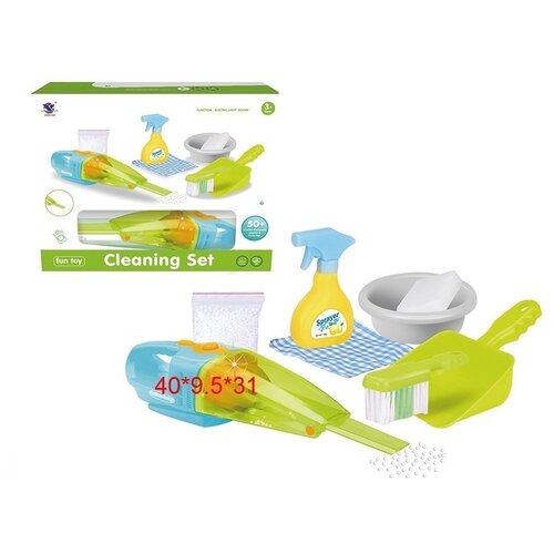 фото Набор для уборки shantou "хозяюшка", ручной пылесос, аксессуары, звук, свет, 40*9,5*31 см (zy1076118) shantou gepai