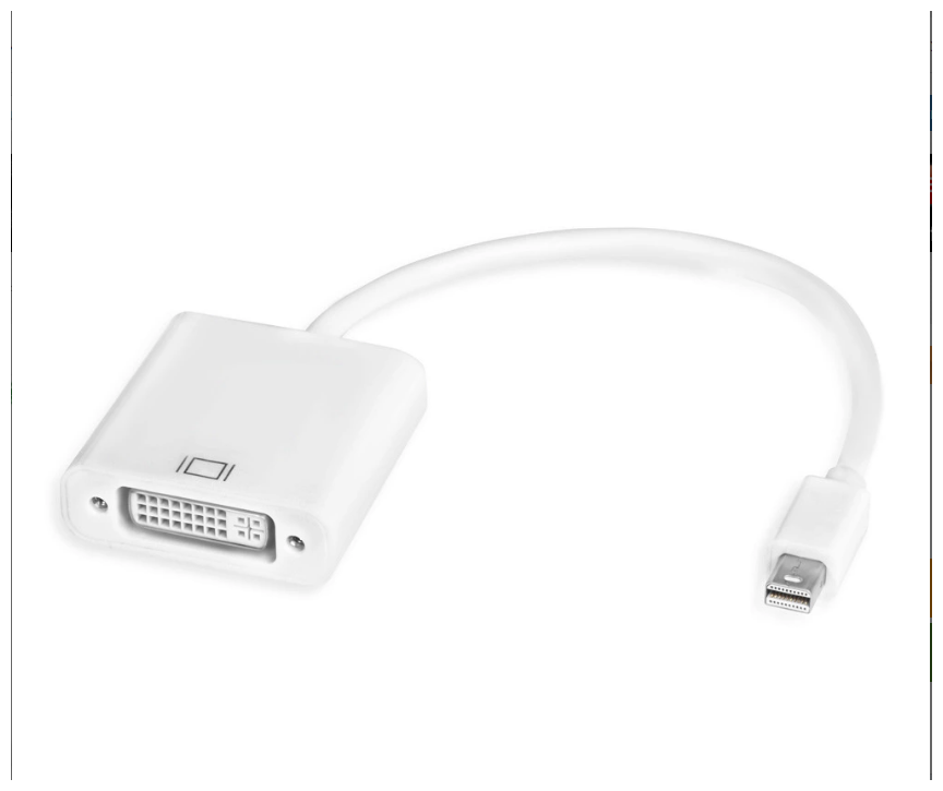 Переходник mini DisplayPort (m) - DVI (f) белый 1080p dvi i 24+5 макбук