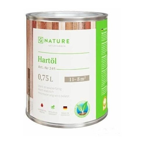 Твердое масло 245 Hartol GNature, 2.5л, Бесцветный