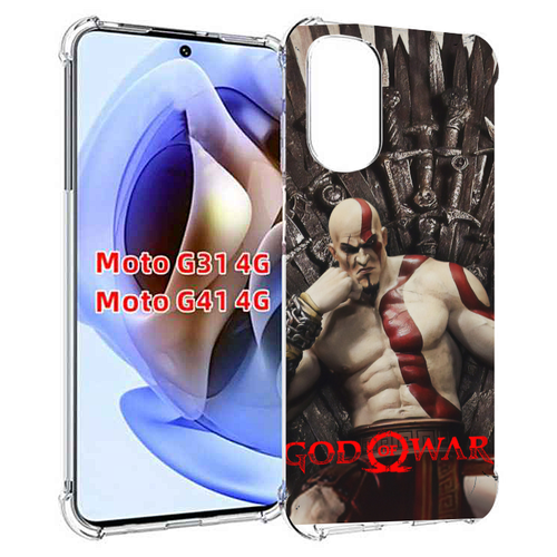 Чехол MyPads God of War Кратос для Motorola Moto G31 4G / G41 4G задняя-панель-накладка-бампер