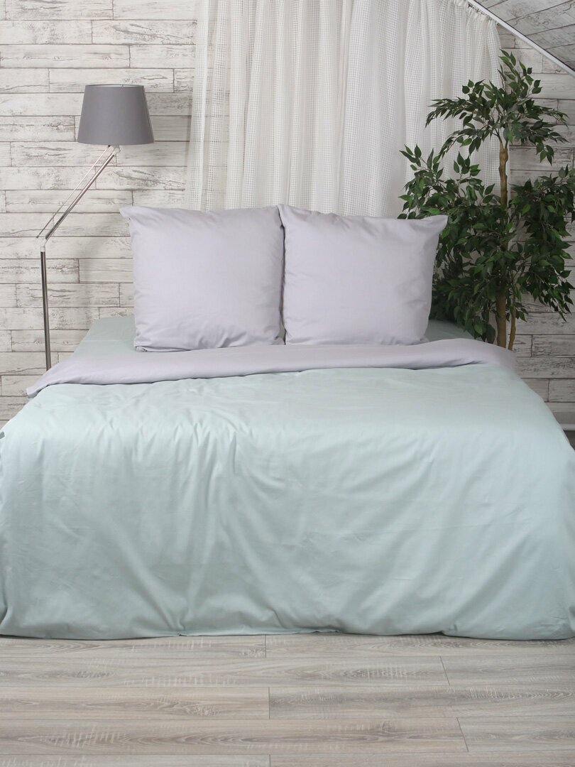 Комплект постельного белья Mona Liza Actual, с наволочкой 50х70см, евростандарт, зеленый - фото №1