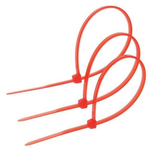 Хомут нейлоновый тундра krep, для стяжки, 2.5х150 мм, цвет красный, в упаковке 100 шт., TUNDRA