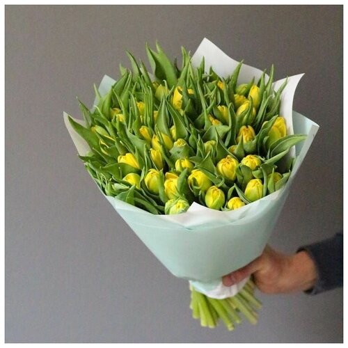 Желтые пионовидные тюльпаны
